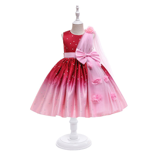 LS6060 Outong Yoliyolei Girl Party Dress Bowknot Tutu Lace Wedding Dresses For 11 Year Olds