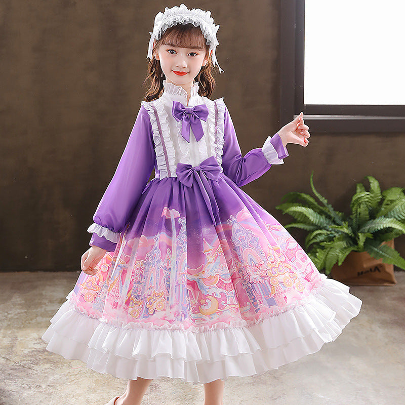 HP232 Outong Yoliyolei Cute Lolita Girl Dress for Kids Baby Toddler Party Wedding Dress Girl Ball Gown Birthday Princess Dresses