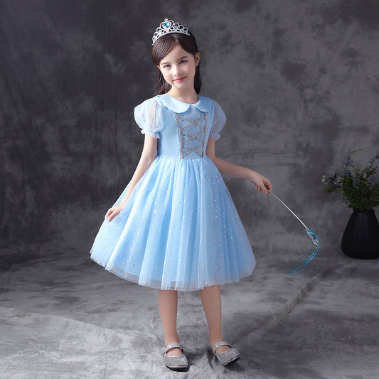 HP171 Outong Yoliyolei 2022 New Sequin Snow And Ice Princess Dress Princess Aisha Girl Dress Little Girl Halloween Dress