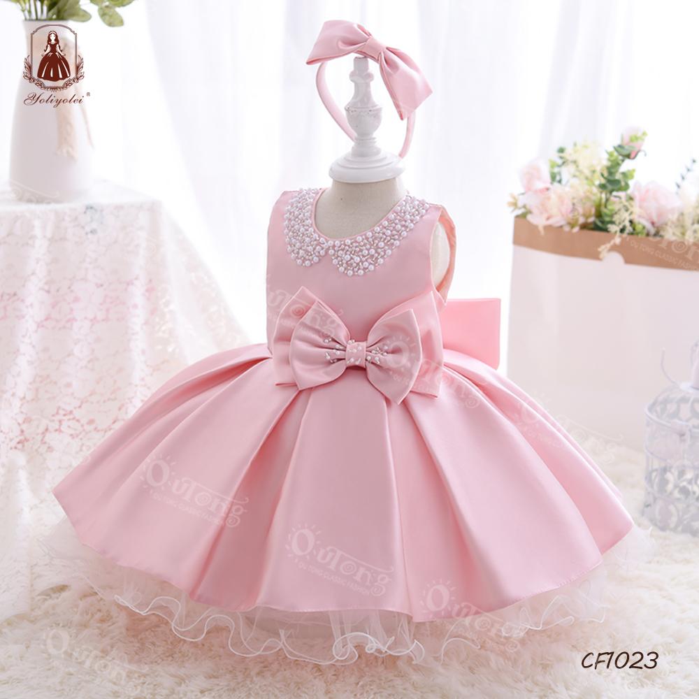 CF1023 new evening Holiday Frocks Sweet ball gown dress for 2-5 girl birthday party