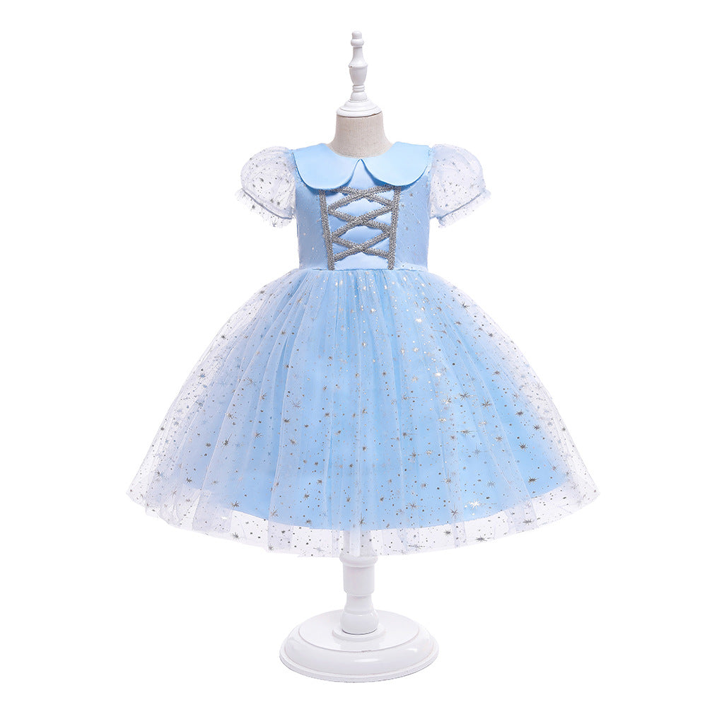 HP171 Outong Yoliyolei 2022 New Sequin Snow And Ice Princess Dress Princess Aisha Girl Dress Little Girl Halloween Dress