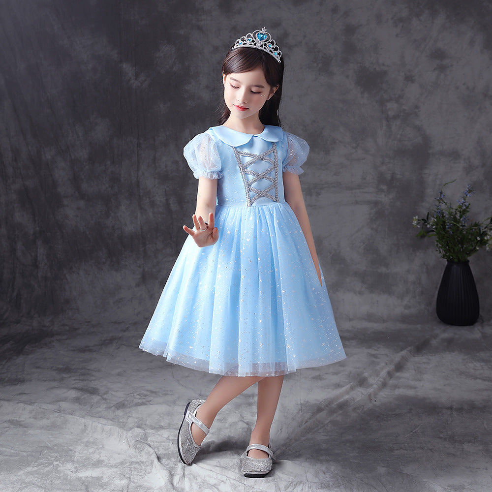 HP171 Outong Yoliyolei 2022 New Sequin Snow And Ice Princess Dress Princess Aisha Girl Dress Little Girl Halloween Dress