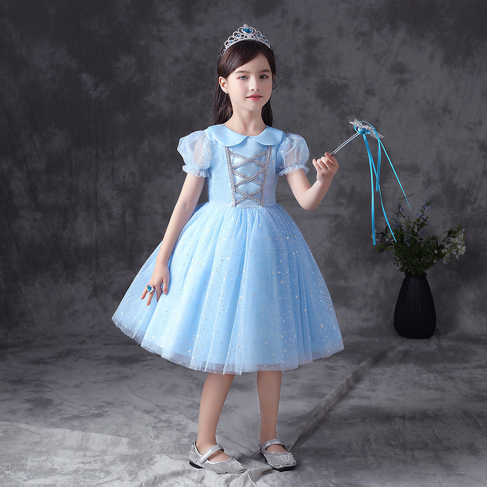 HP171 Outong Yoliyolei 2022 New Sequin Snow And Ice Princess Dress Princess Aisha Girl Dress Little Girl Halloween Dress