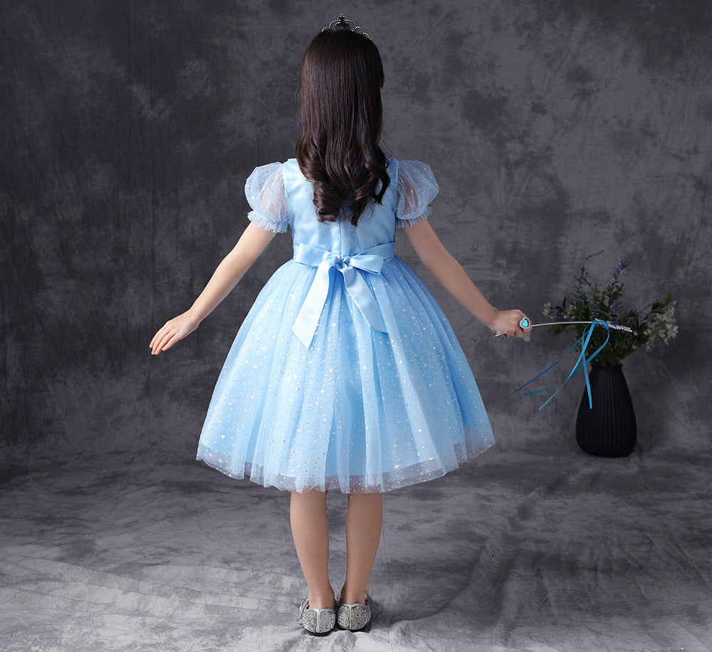 HP171 Outong Yoliyolei 2022 New Sequin Snow And Ice Princess Dress Princess Aisha Girl Dress Little Girl Halloween Dress