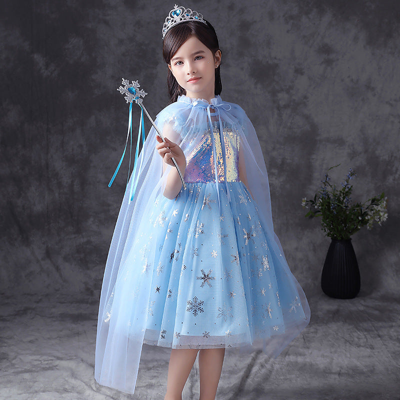 HP181 Outong Yoliyolei Snowflake Sequin Spangle Elegant Luxury Girls Summer Dress Sleeveless Princess Evening Tutu Birthday Dress For Baby Girl