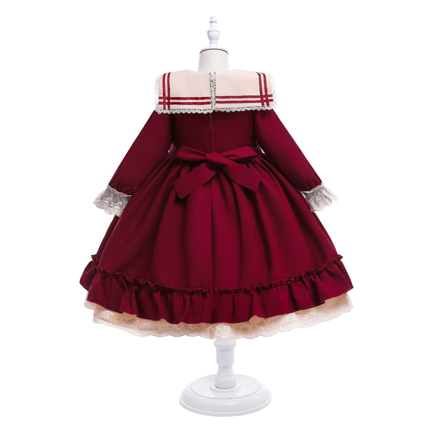 HP250 Outong Yoliyolei Sweet Wind Baby Girl Lolita Style Dress Bow Decoration Long Princess Dresses For Girls