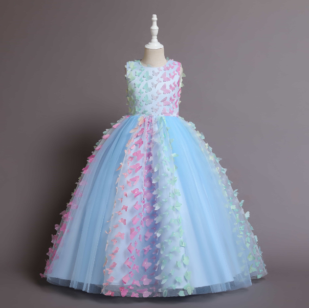 C258 Outong Yoliyolei Summer Flower Girl Wedding Dress Tutu Skirt Gauze Skirt Performance Kid Clothing Children's Dress For Girl Birthday