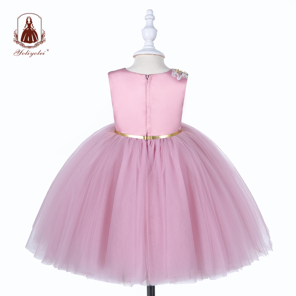 2020 Summer Flower Girls Tutu Dress for Birthday 2 to 5 Years Children Perform Show Wedding Festival Girls Party Dresses