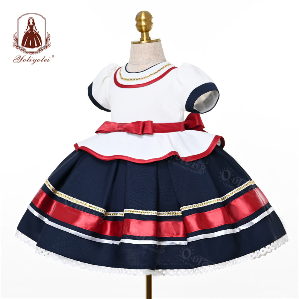 B19-1658 Wholesale New Girls Dress Encanto Movie Cartoon Cosplay Costume Festive Easter Party Mirabell Princess Dress