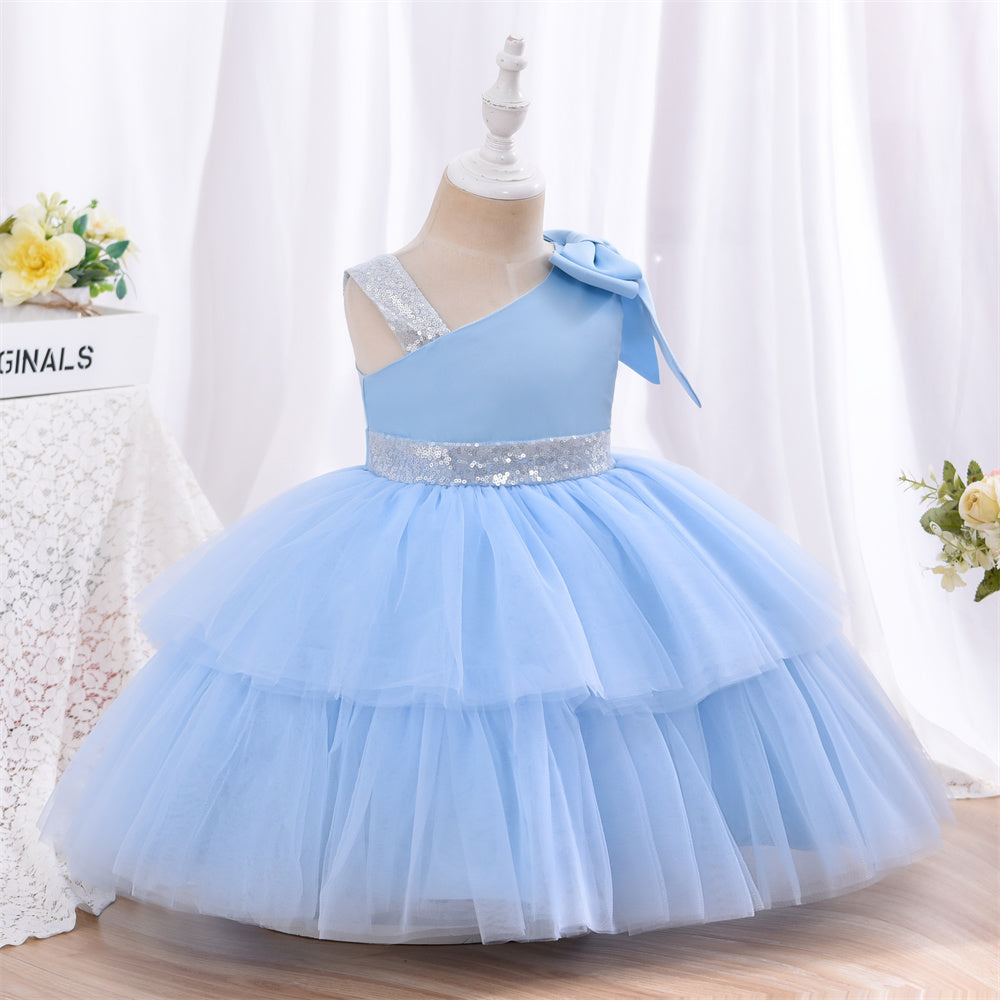 Ds0803 Yoliyolei Vestido Infantil Toddler Girls Dresses Party Princess Baby 2-5 Years Old Kid Summer Dress