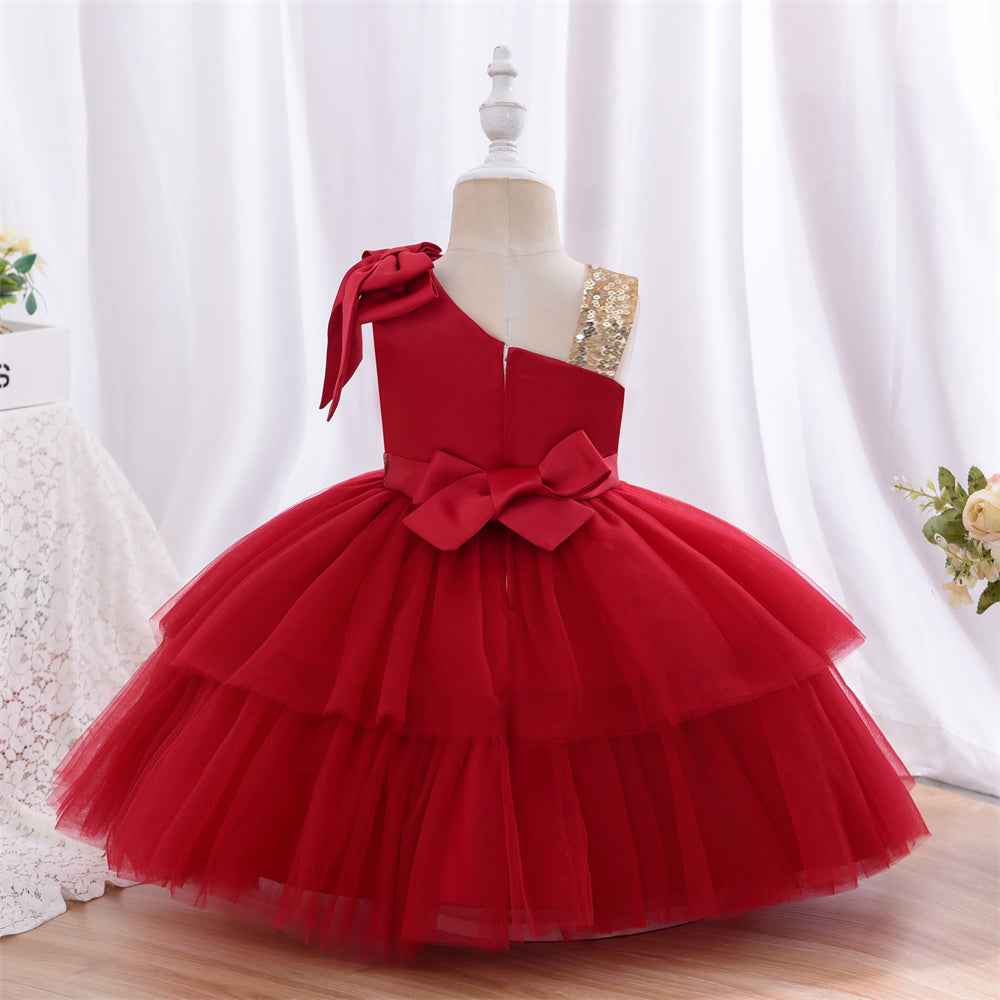 Ds0803 Yoliyolei Vestido Infantil Toddler Girls Dresses Party Princess Baby 2-5 Years Old Kid Summer Dress