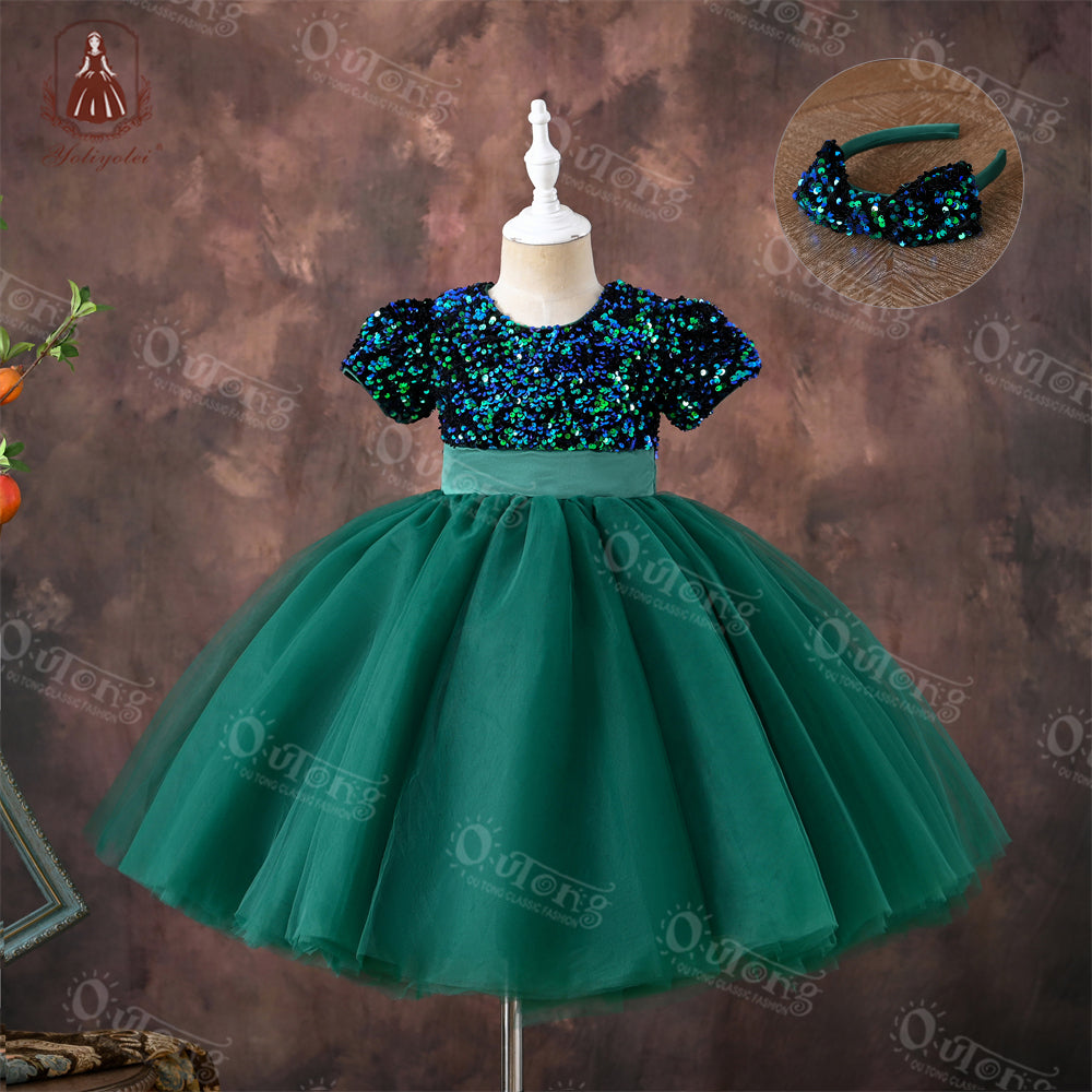 Ds0816 5-9 Years Kids Boutique Clothing Birthday Dress Girl Autumn Princess Girls Party Dresses