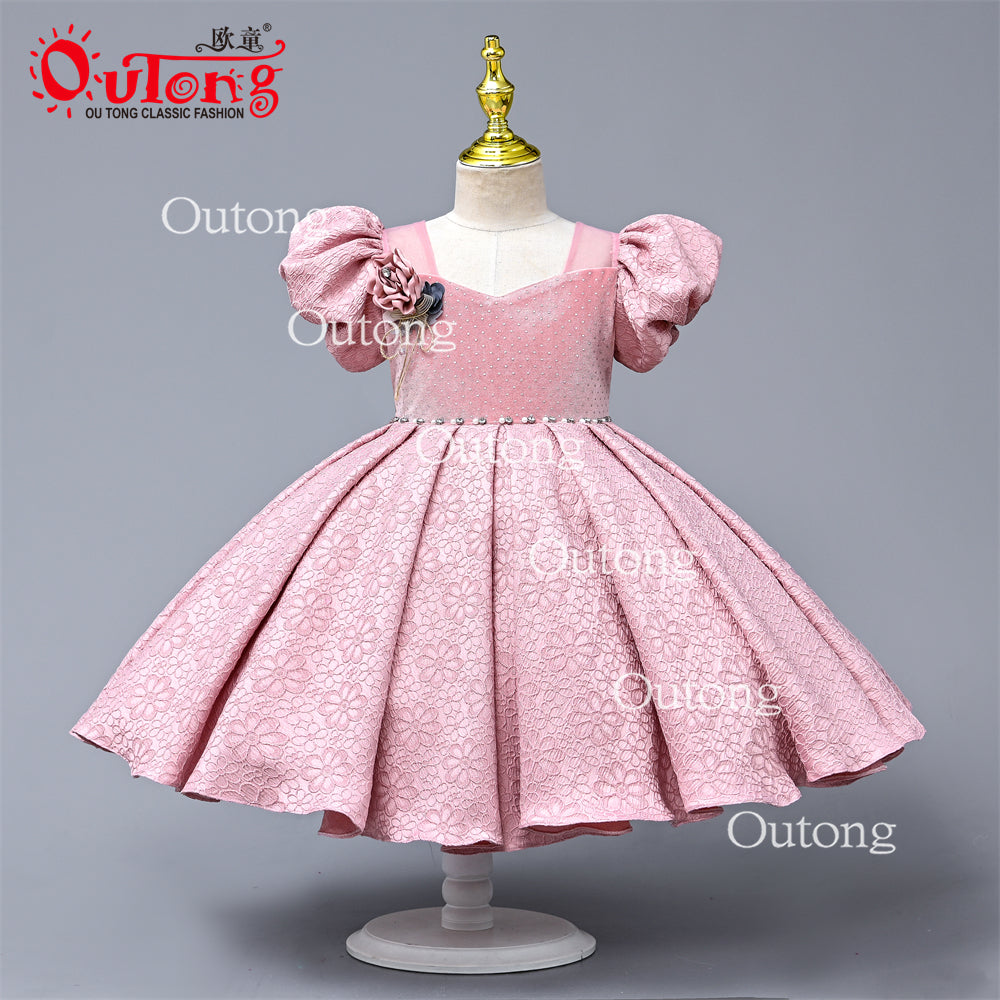 WA0494 Yoliyolei Vintage Elegant Party Dresses For Weddings Girls Princess Ceremony Long Kids Evening Party Flower Girl Dress