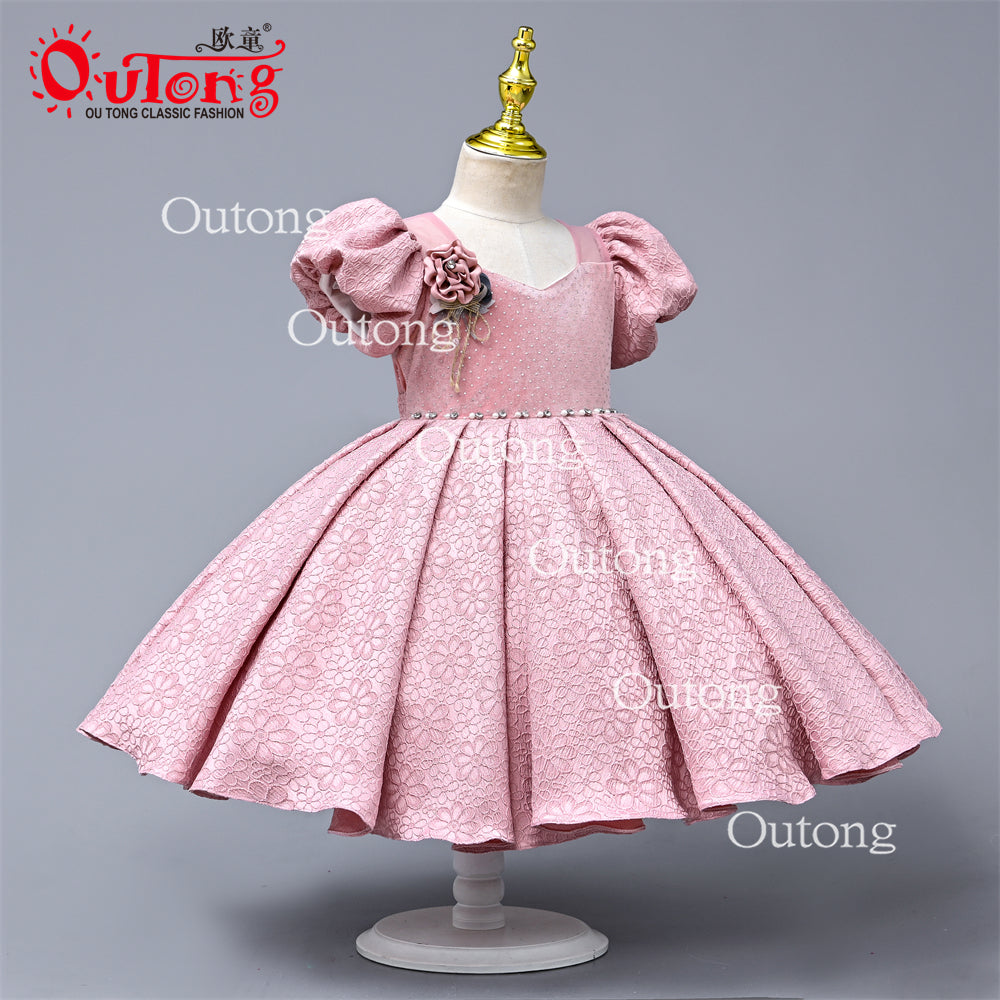 WA0494 Yoliyolei Vintage Elegant Party Dresses For Weddings Girls Princess Ceremony Long Kids Evening Party Flower Girl Dress