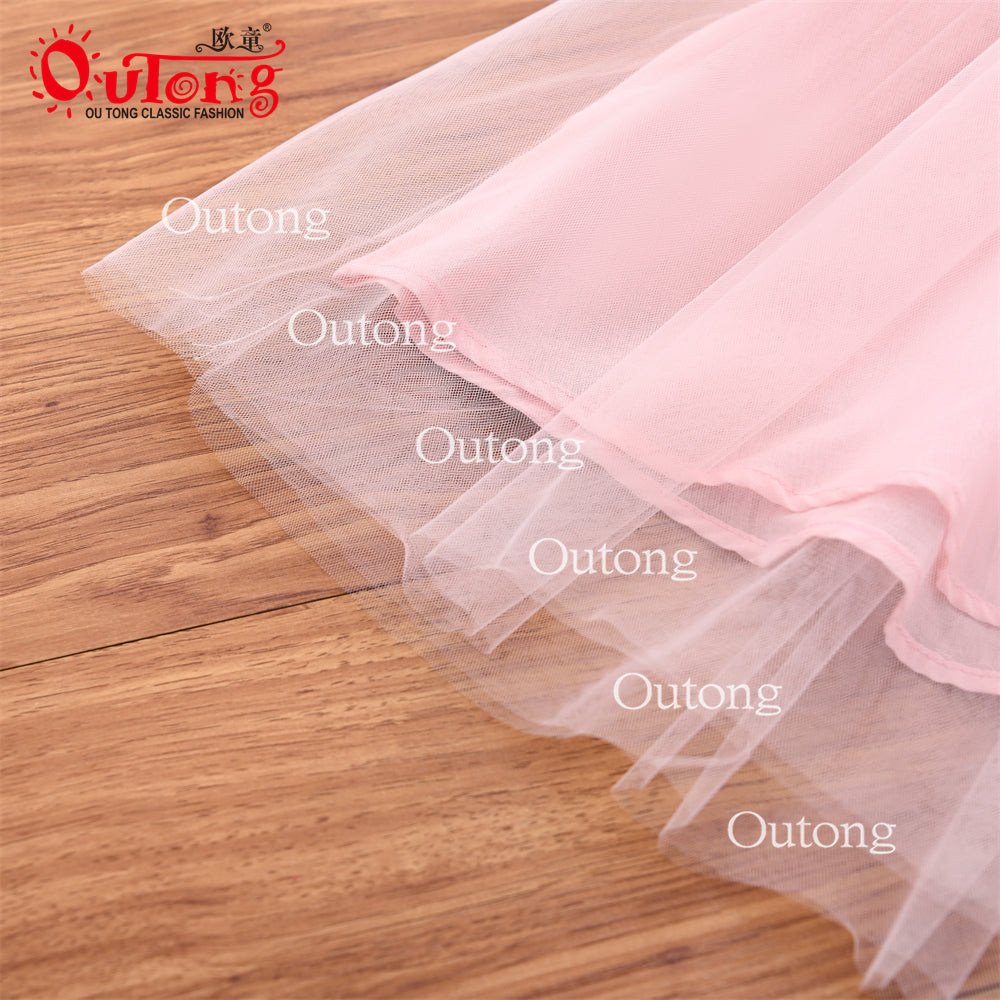 XX005 Yoliyolei Outong Girls Dress Long Princess Dress Flower Girl Wedding Cake Dress Sweet Little Girl Puffy Dress