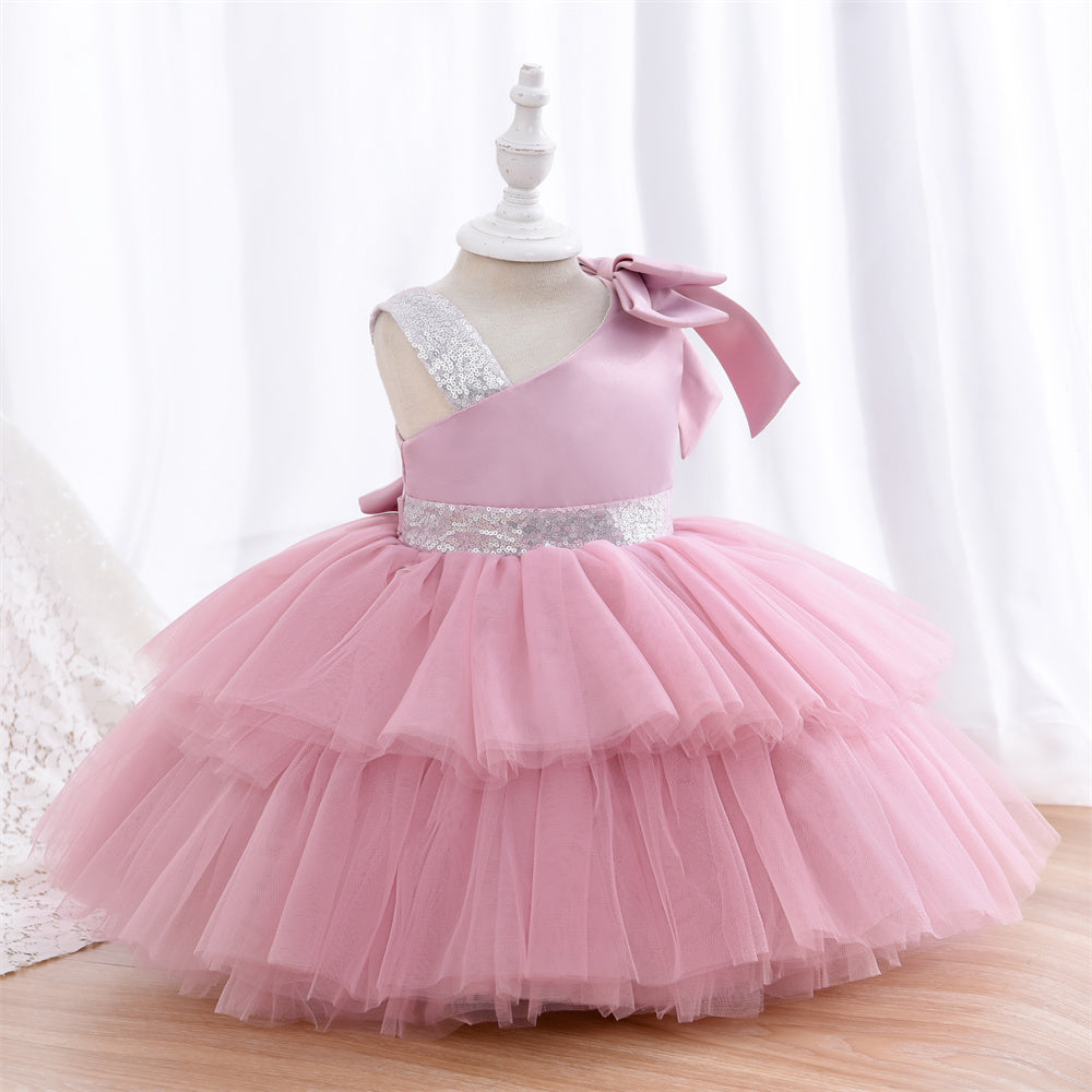 Ds0803 Yoliyolei Vestido Infantil Toddler Girls Dresses Party Princess Baby 2-5 Years Old Kid Summer Dress