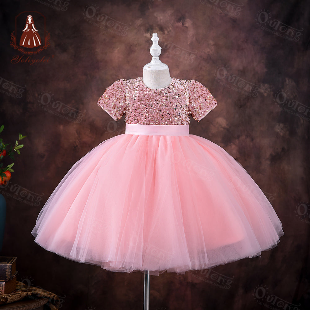 Ds0816 5-9 Years Kids Boutique Clothing Birthday Dress Girl Autumn Princess Girls Party Dresses