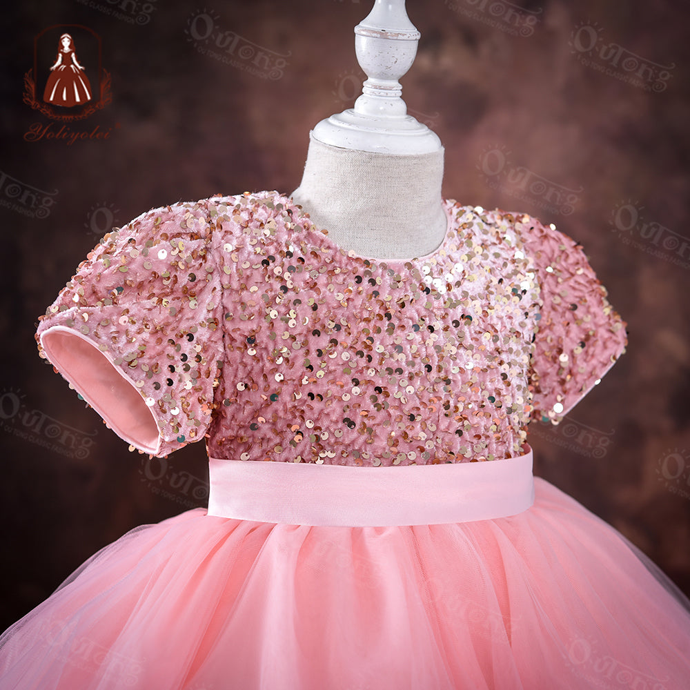 Ds0816 5-9 Years Kids Boutique Clothing Birthday Dress Girl Autumn Princess Girls Party Dresses