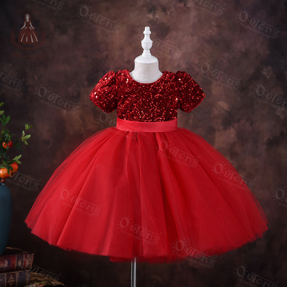 Ds0816 5-9 Years Kids Boutique Clothing Birthday Dress Girl Autumn Princess Girls Party Dresses