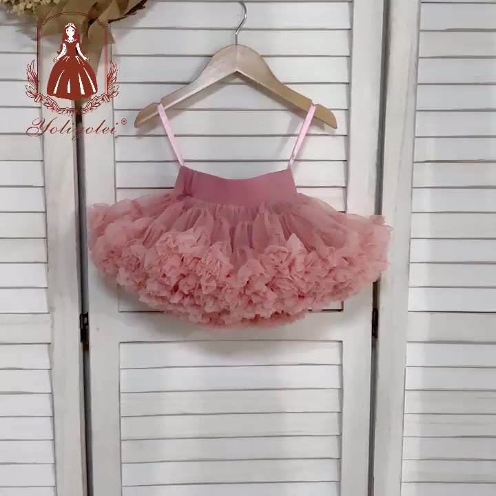 DK154 Boutique Fashion Dance Pettiskirt Christmas Cute Short Mini Infant Ruffles Girl Tutu Skirt For 1-6 Years