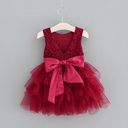 TU017 Yoliyolei Tutu Design Kids Clothes Western Baby Girl Fluffy Prom Party Summer Infant Beading Todddler Baby Girl Birthday Dress