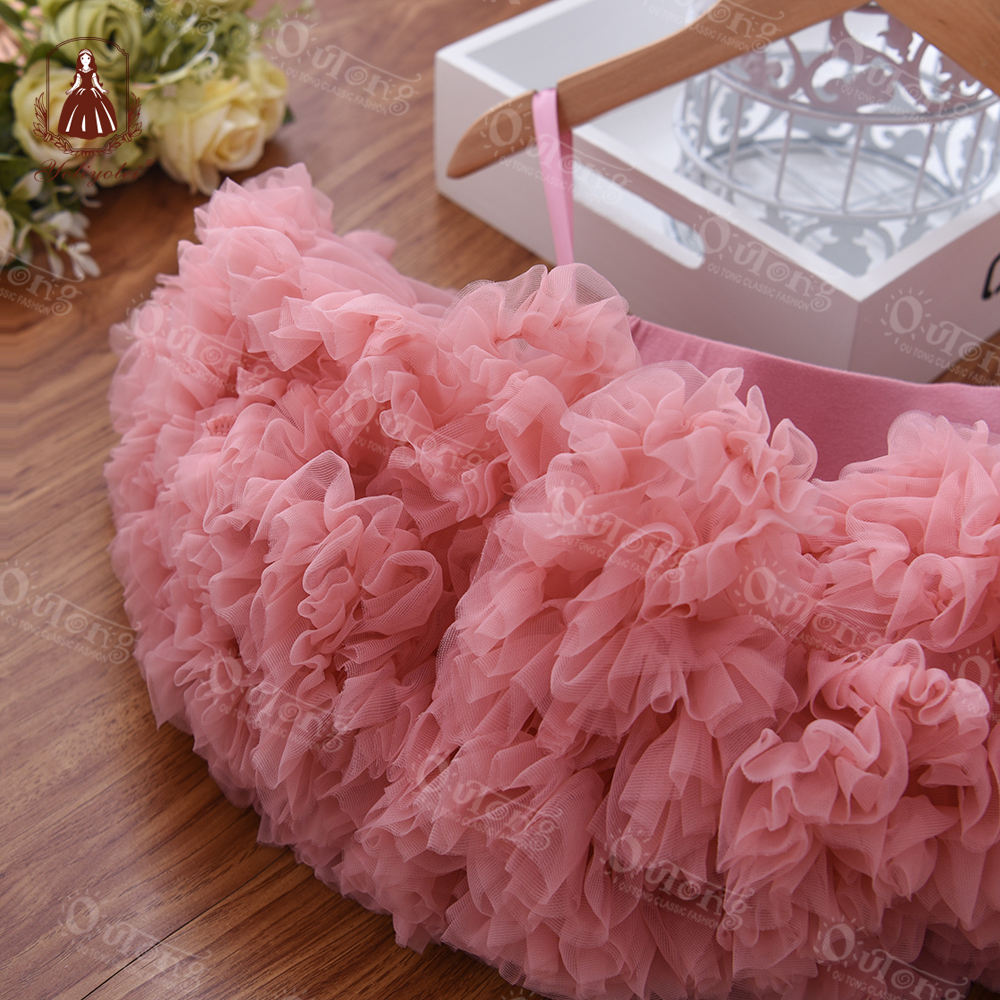 DK154 Boutique Fashion Dance Pettiskirt Christmas Cute Short Mini Infant Ruffles Girl Tutu Skirt For 1-6 Years