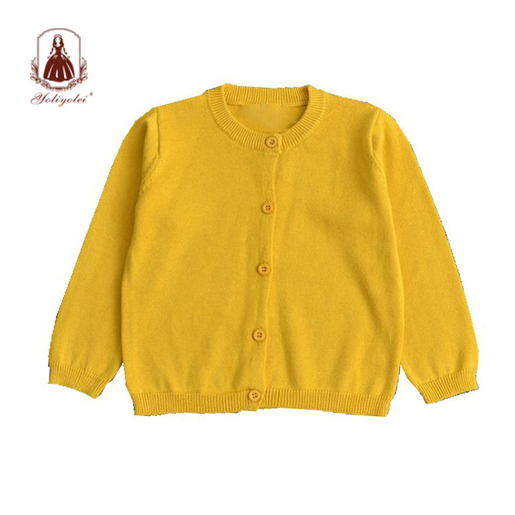 sw001 Spring Fall Long Sleeve Children's Clothing European American Hot Style Girls Knitted Kids Baby Cardigan Sweaters With Button