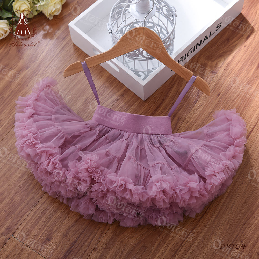 DK154 Boutique Fashion Dance Pettiskirt Christmas Cute Short Mini Infant Ruffles Girl Tutu Skirt For 1-6 Years