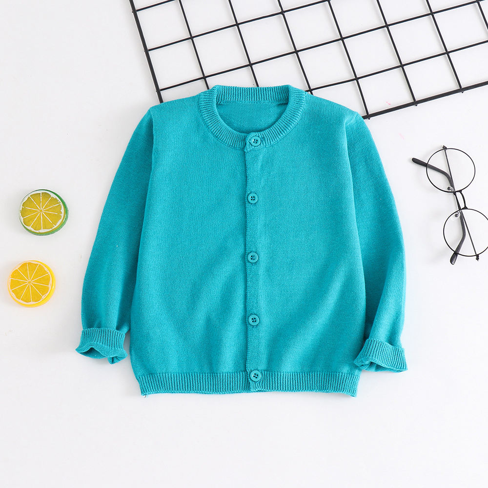 sw001 Spring Fall Long Sleeve Children's Clothing European American Hot Style Girls Knitted Kids Baby Cardigan Sweaters With Button