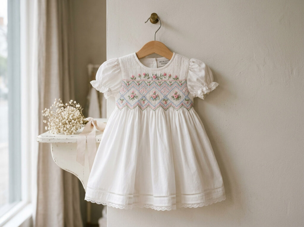 smocked baby clothes premium embroidery design