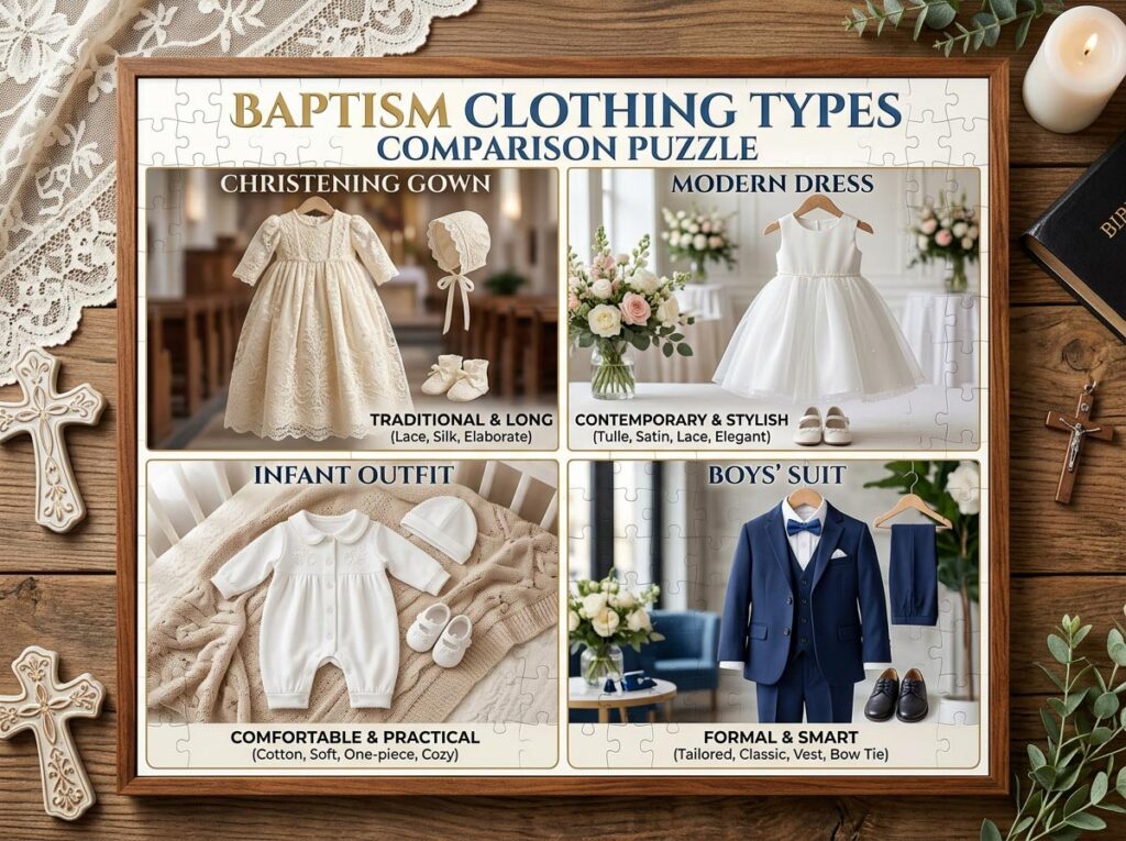 types of baptism clothing comparison christening gowns baby outfits