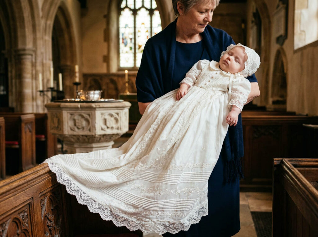 traditional christening gown long white baptism dress baby