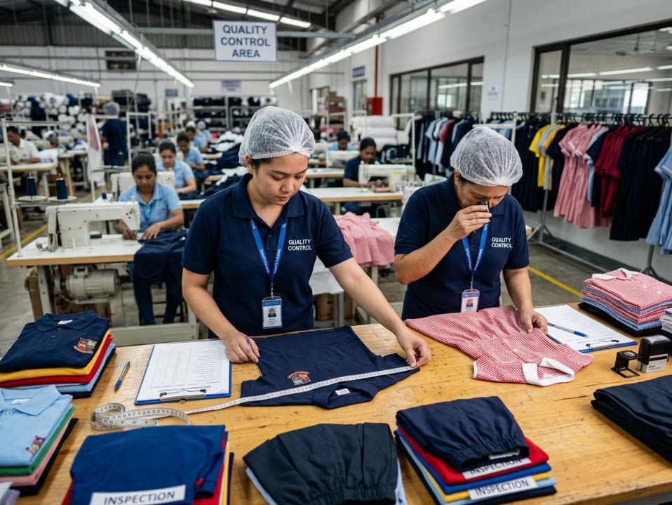 school uniform quality inspection process