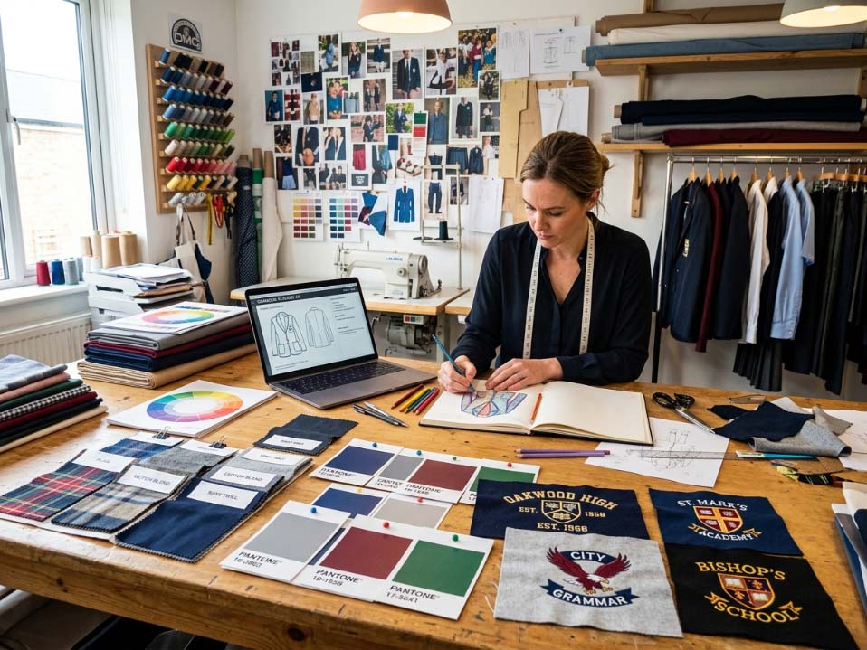 custom school uniform design fabric options