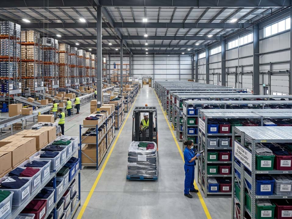 kids uniform factory warehouse supply chain