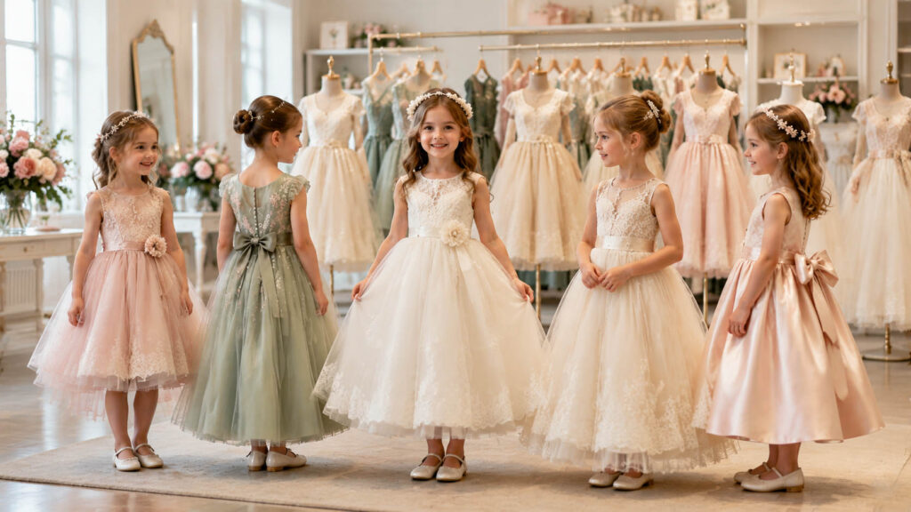 Summer flower girl dresses collection for wedding boutiques and wholesale buyers