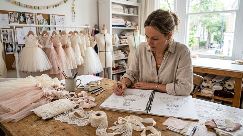 flower girl dress design process