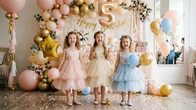 matching party dresses for girls