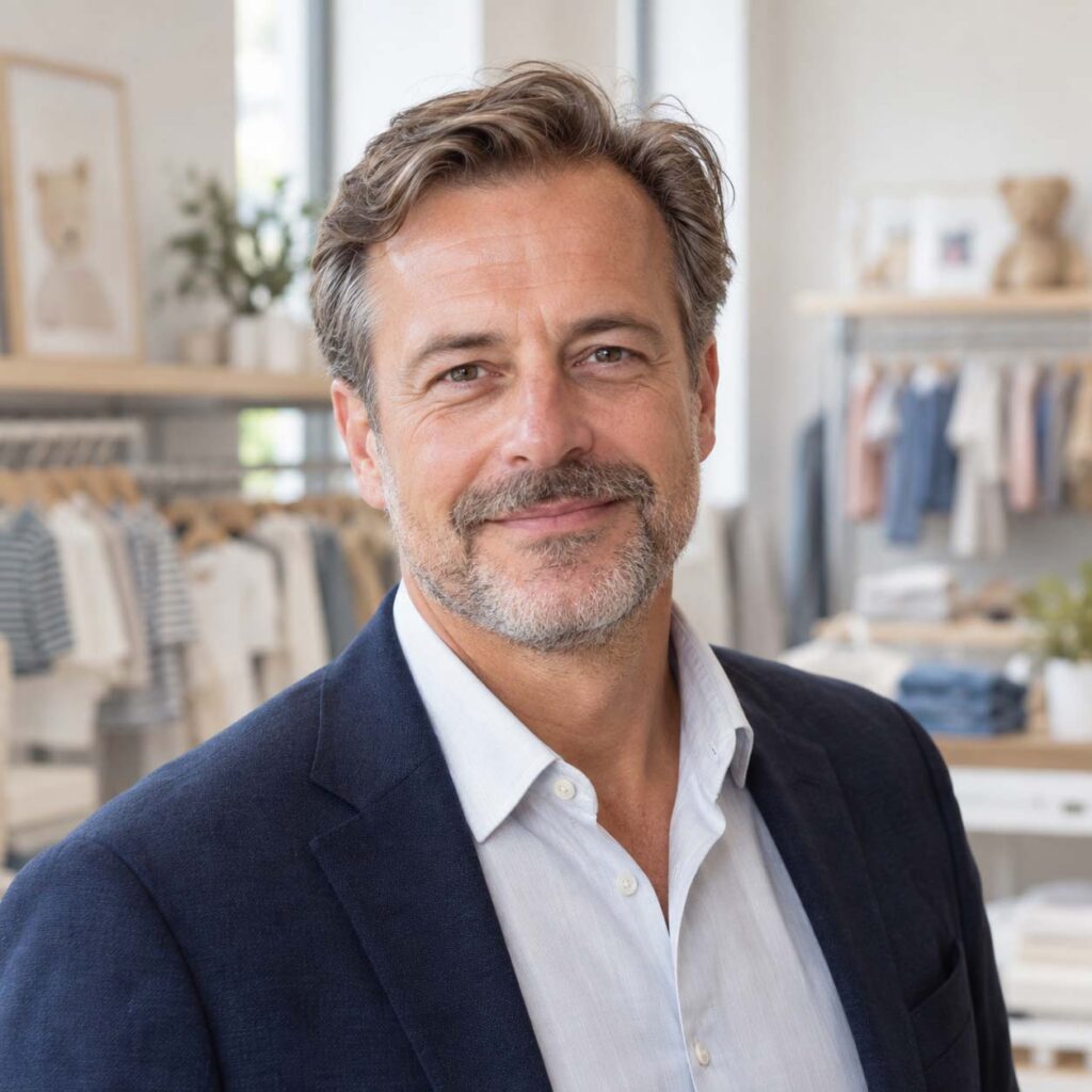 William, retail manager and kidswear wholesale client