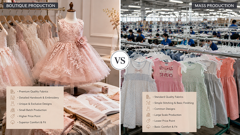 boutique vs mass production kids clothing