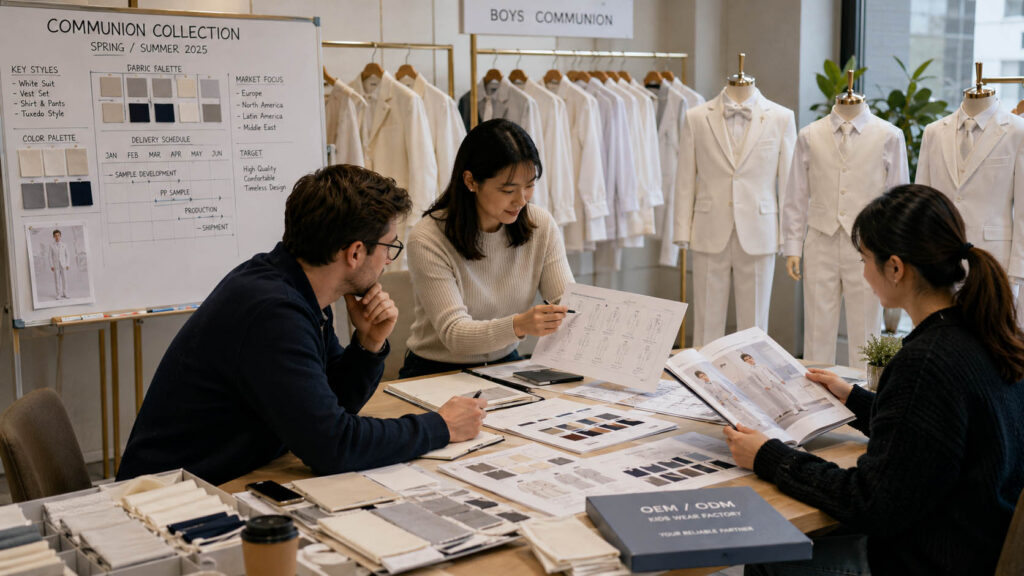 Retail planning for boys Communion clothing collections