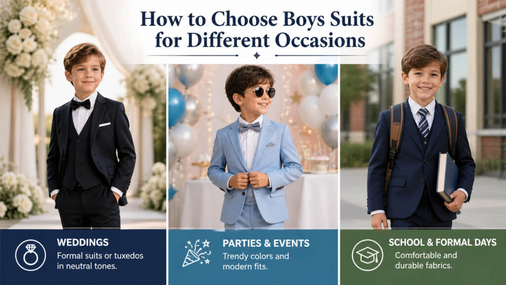boys suits for different occasions wedding party school comparison