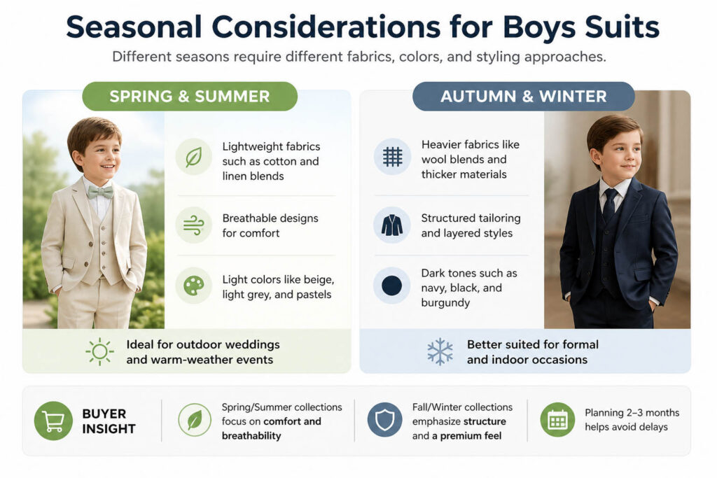 boys suits seasonal guide spring summer vs autumn winter styles and fabrics