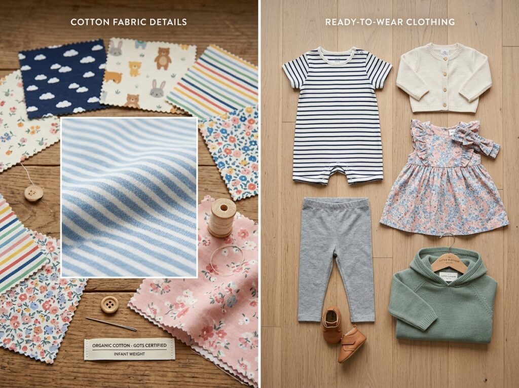 cotton fabric for baby clothes wholesale