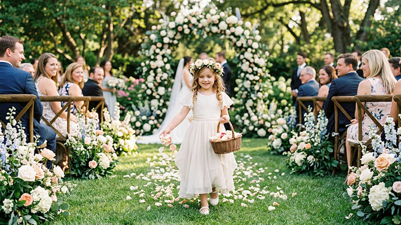 flower girl dress for garden wedding