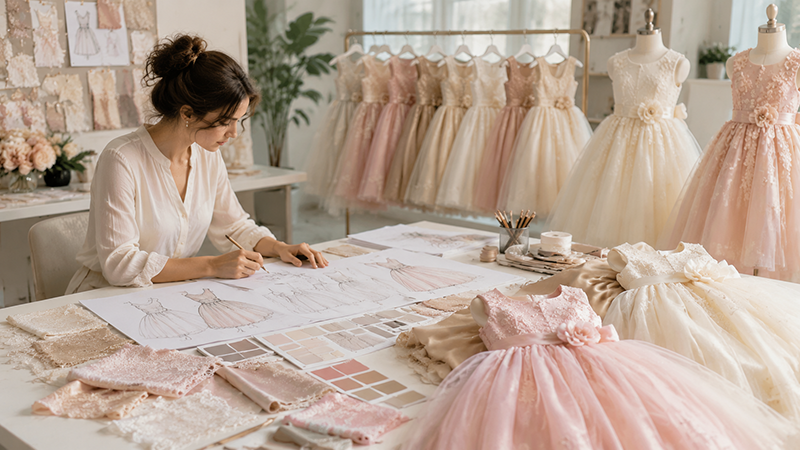 A premium girls’ dress brand is not created simply by using expensive materials or adding more decorations. A strong brand impression comes from the combination of thoughtful design, quality fabrics, refined details, and consistent product experience. For retailers, boutique owners, and children’s fashion brands, creating a premium collection means choosing products that attract customers while maintaining reliable quality and brand identity. Behind every successful children’s fashion brand is a clear product strategy and a manufacturing partner who understands how quality is developed from concept to finished product.