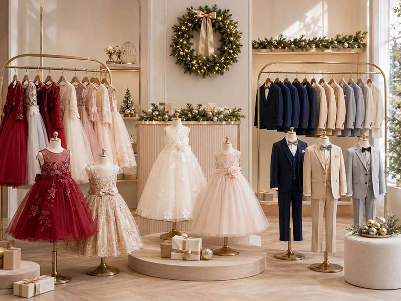 Holiday and promotional kidswear collections for chain store campaigns