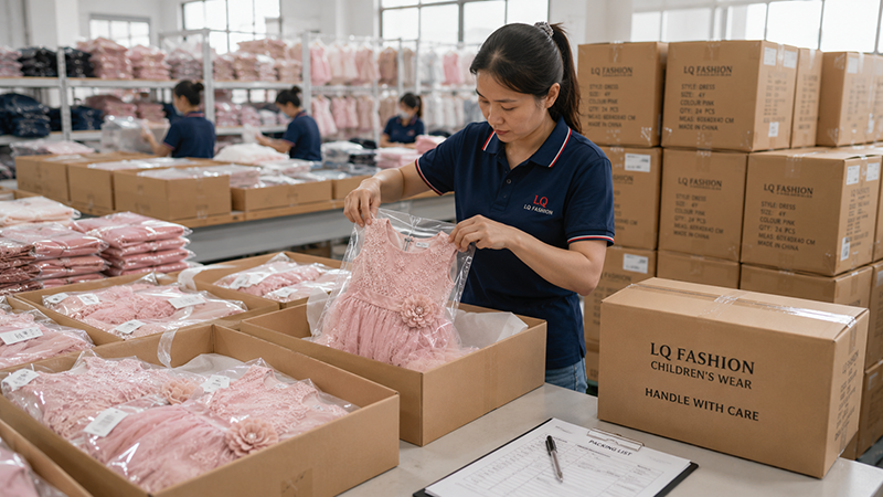 kids clothing packaging and shipping