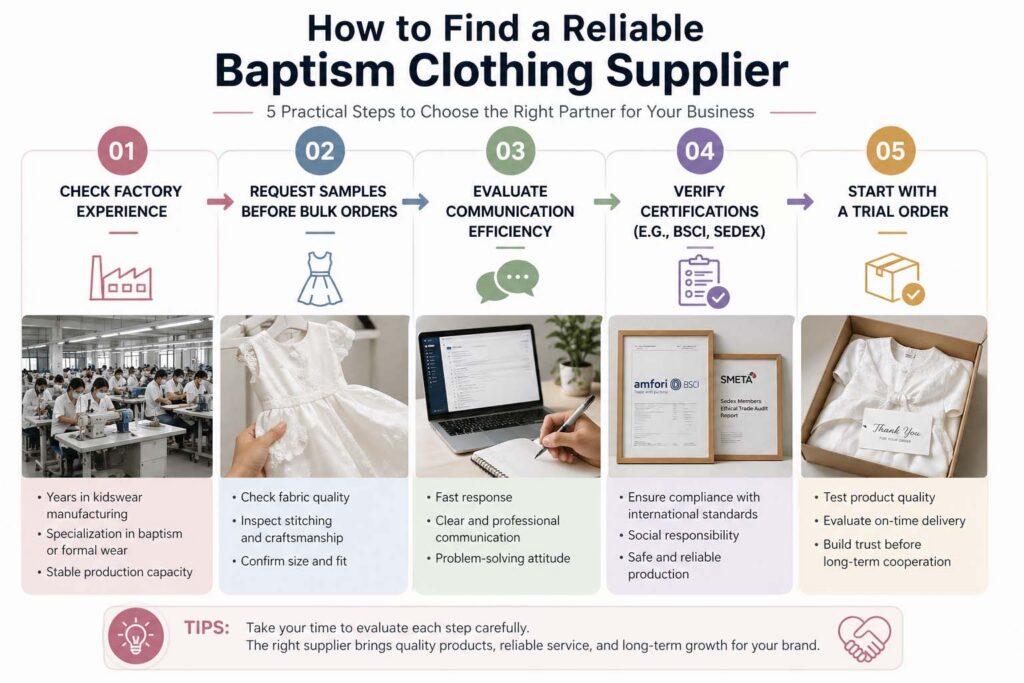 kids clothing supplier selection process steps wholesale sourcing guide