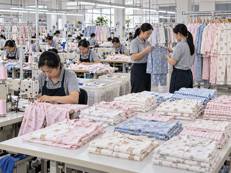 Kids’ pajamas manufacturer and sleepwear production factory